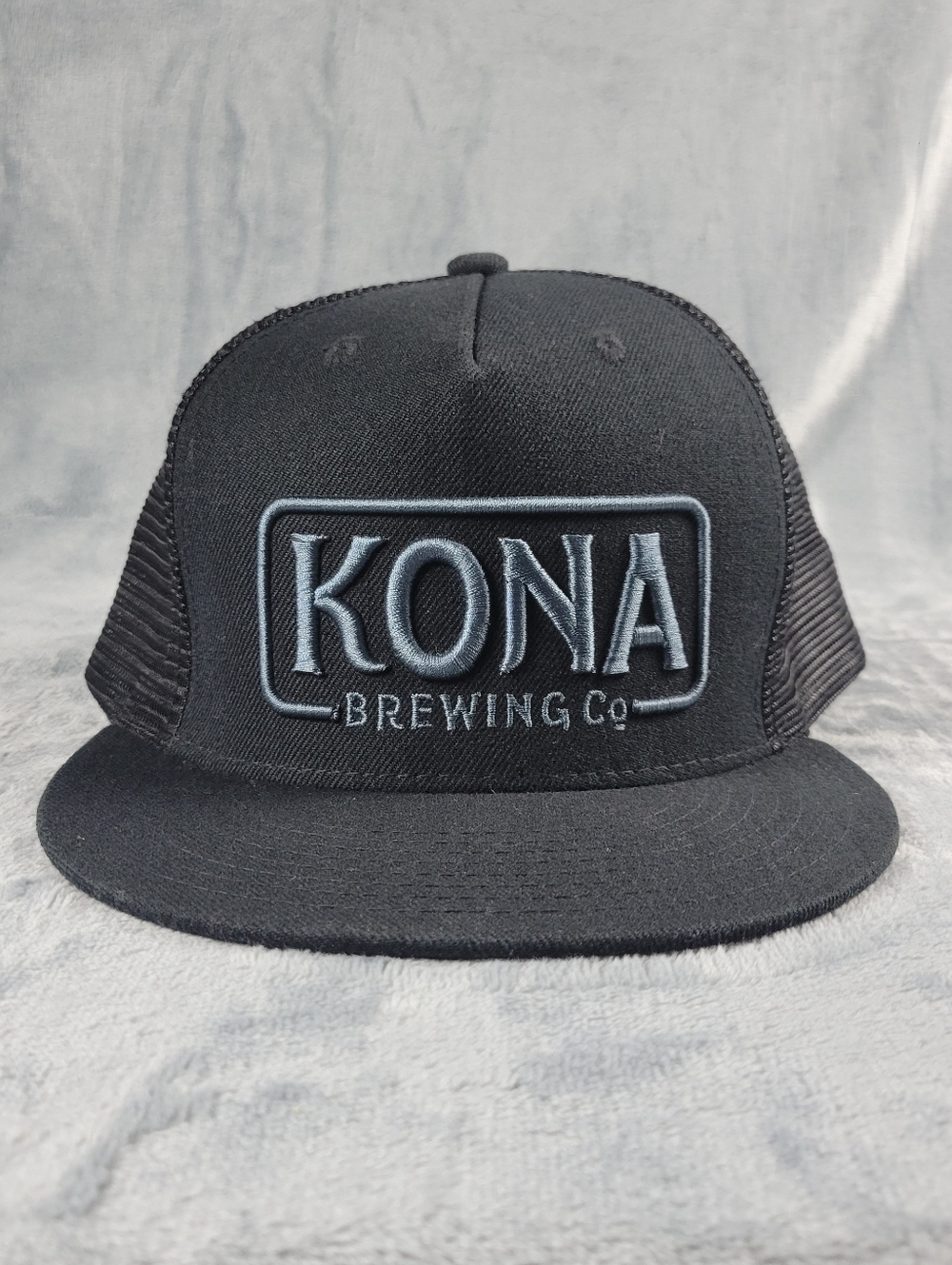 Kona Brewing Co. Black Flat Bill Hat Snapback Cap